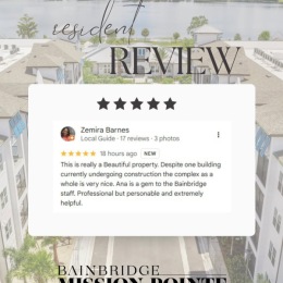 a resident review at Bainbridge Mission Pointe